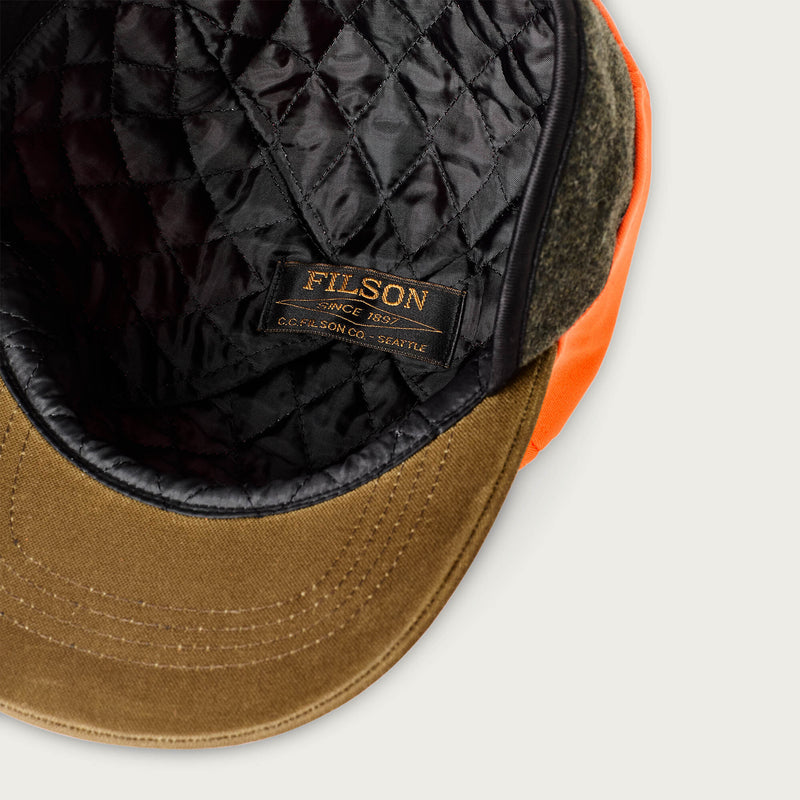 Insulated blaze/tin cloth cap by Filson | Desert tan / blaze o (Orange)