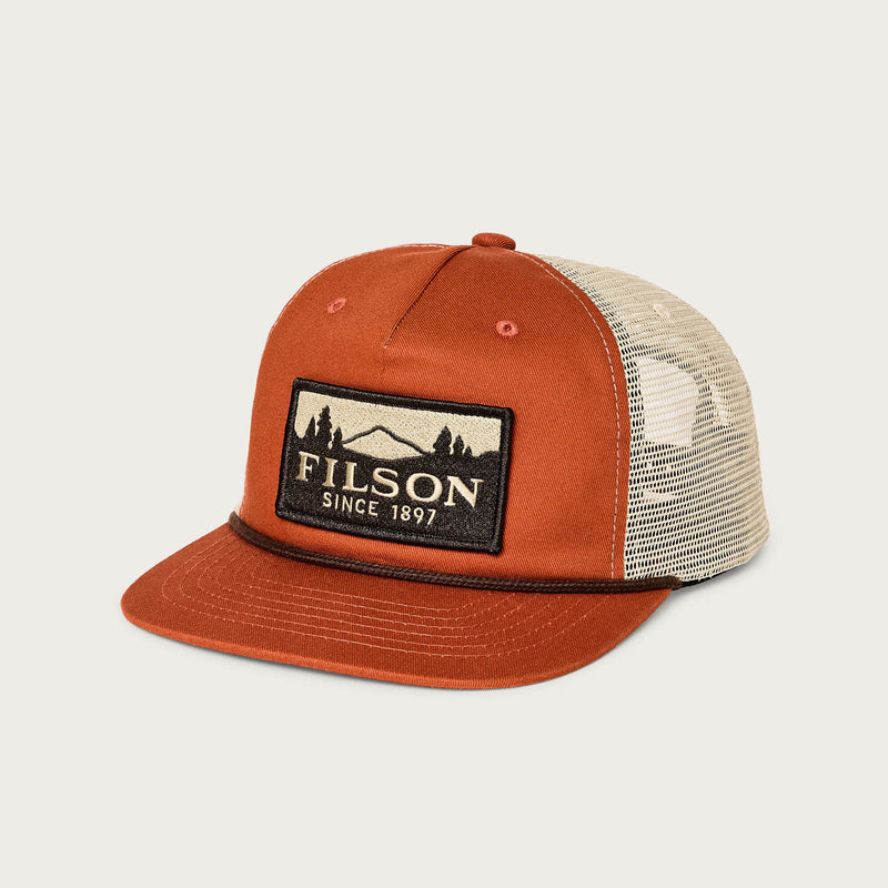 Trucker mesh cap by Filson | Iron rust / filson (Orange)