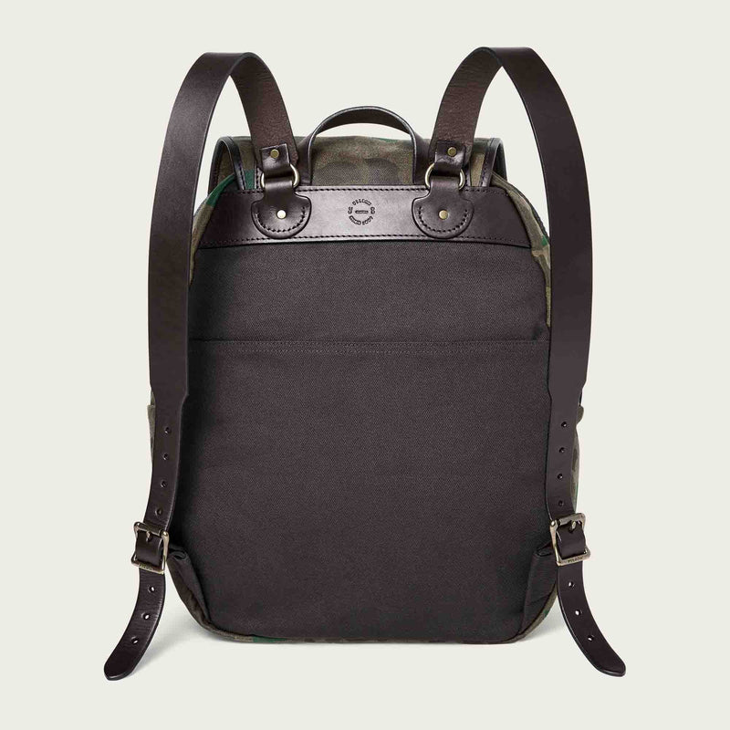 Large waxed rugged twill rucksack di Filson | Dark wax shrub camo (Grey)