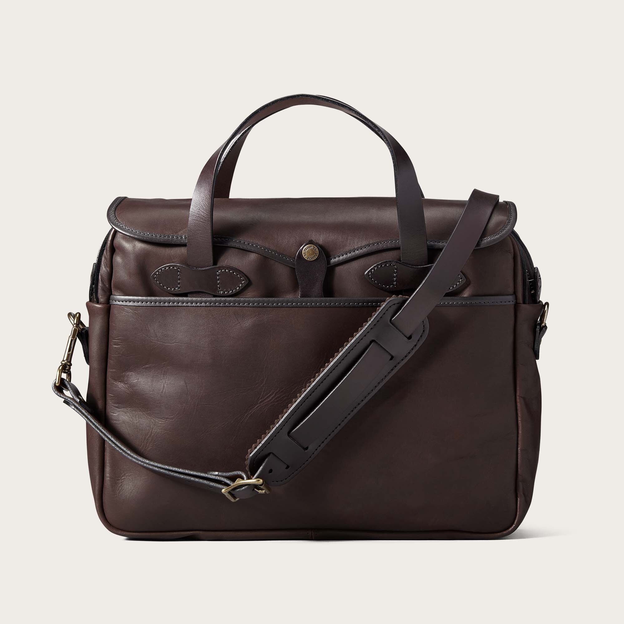 Filson weatherproof leather laptop bag
