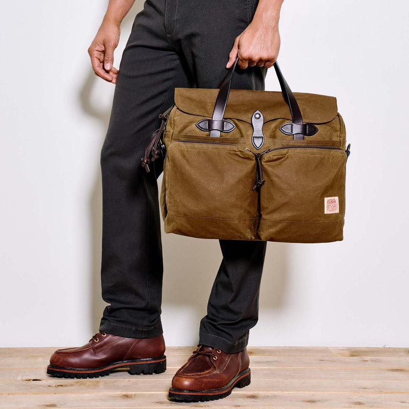 24 hour tin cloth briefcase von Filson | Dark tan (Beige)