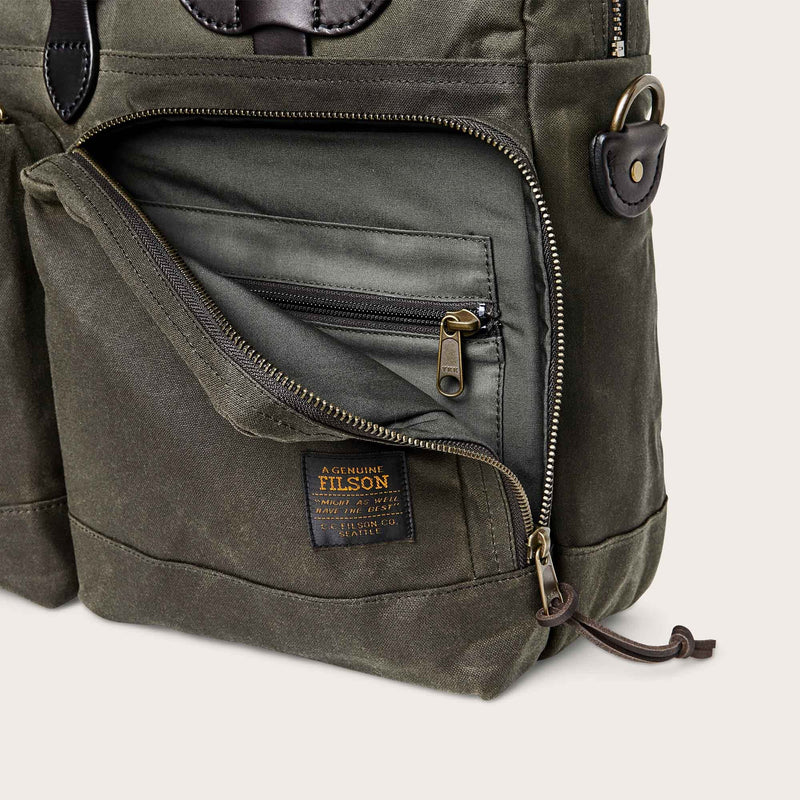 24 hour tin cloth briefcase von Filson | Otter green (Green)