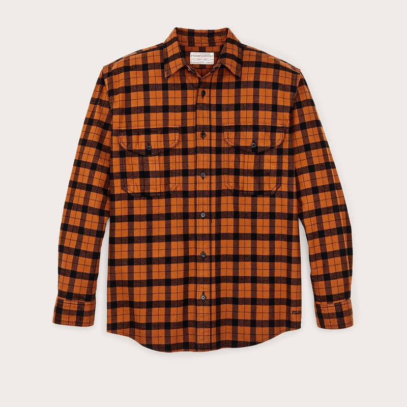Alaskan guide shirt par Filson | Pecan black p (Orange)
