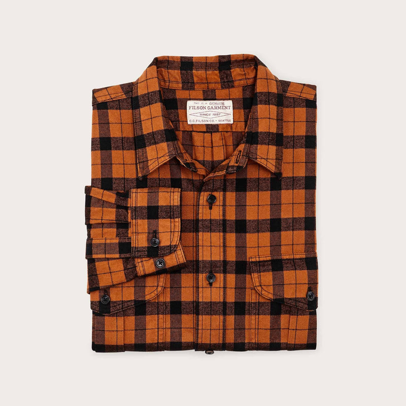 Alaskan guide shirt par Filson | Pecan black p (Orange)