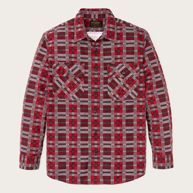 Field flannel shirt by Filson | Burgundy / red plaid (Red)