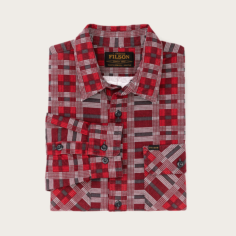 Field flannel shirt by Filson | Burgundy / red plaid (Red)
