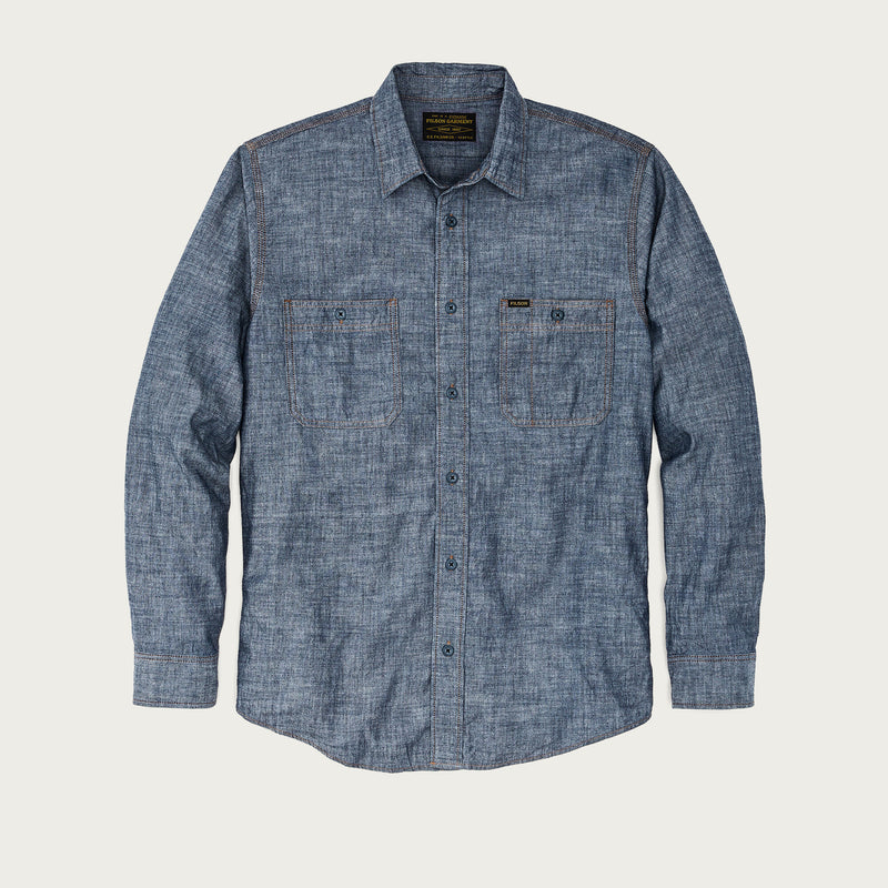 Chambray cpo shirt par Filson | Rinsed indigo chambray (Blue)