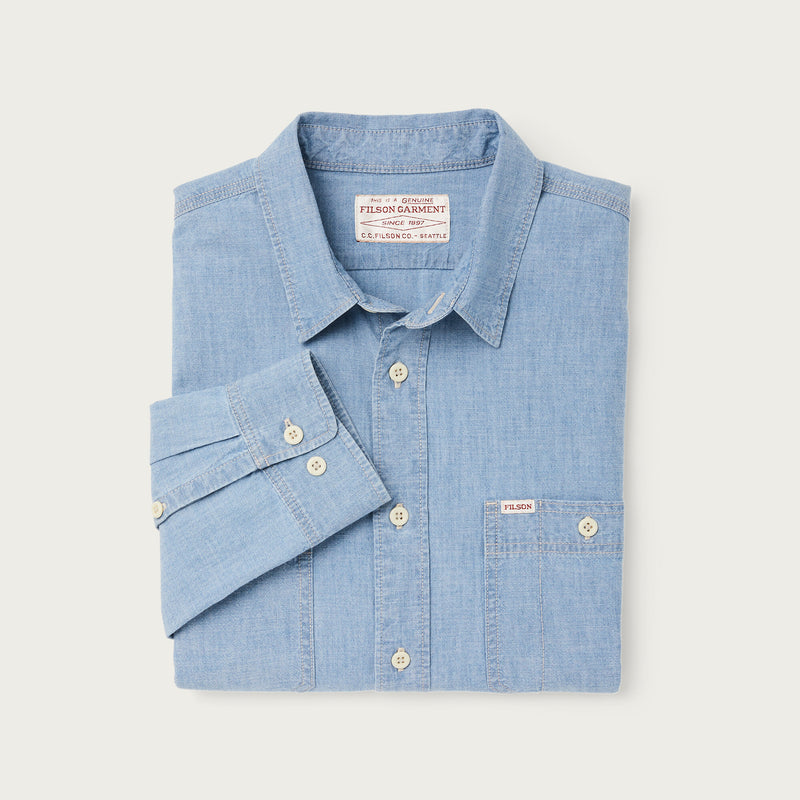 Chambray cpo shirt par Filson | Light indigo chambray (Blue)