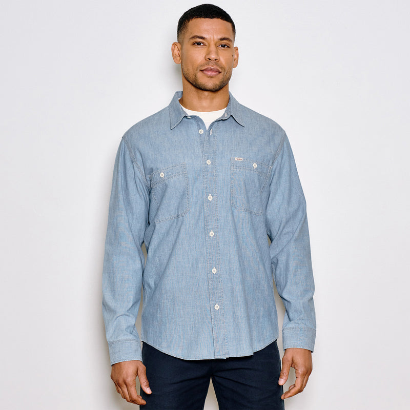 Chambray cpo shirt par Filson | Light indigo chambray (Blue)