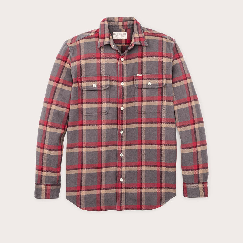 Vintage flannel work shirt von Filson | Gray red mu (Multicolour)
