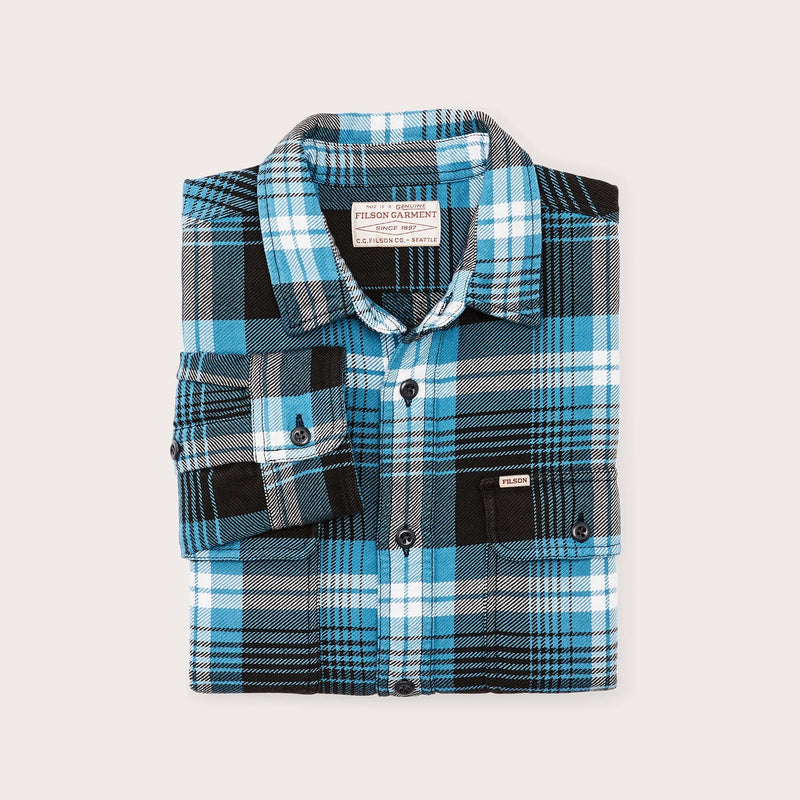 Vintage flannel work shirt di Filson | Blue black (Blue)