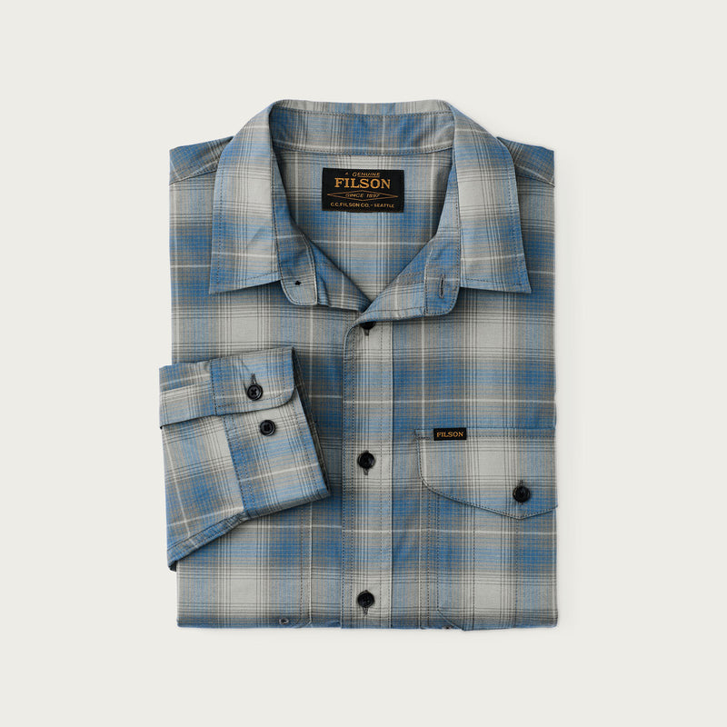 Twin lakes sport shirt by Filson | Blue / gray plaid (Blue)