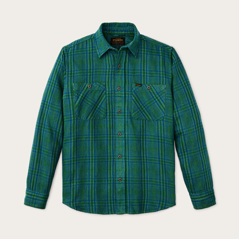 The rangeland flannel shirt by Filson | Green / blue plaid (Multicolour)