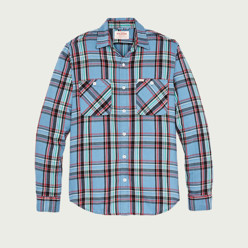 The rangeland flannel shirt by Filson | Light blue / red pla (Blue)
