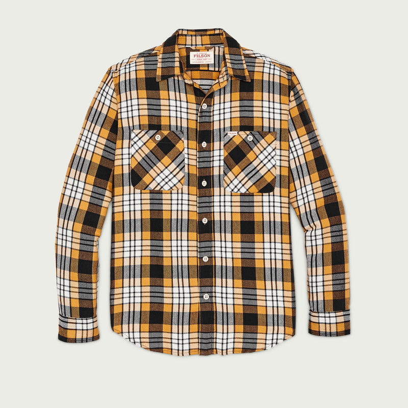 The rangeland flannel shirt von Filson | Yellow / faded black plaid (Orange)