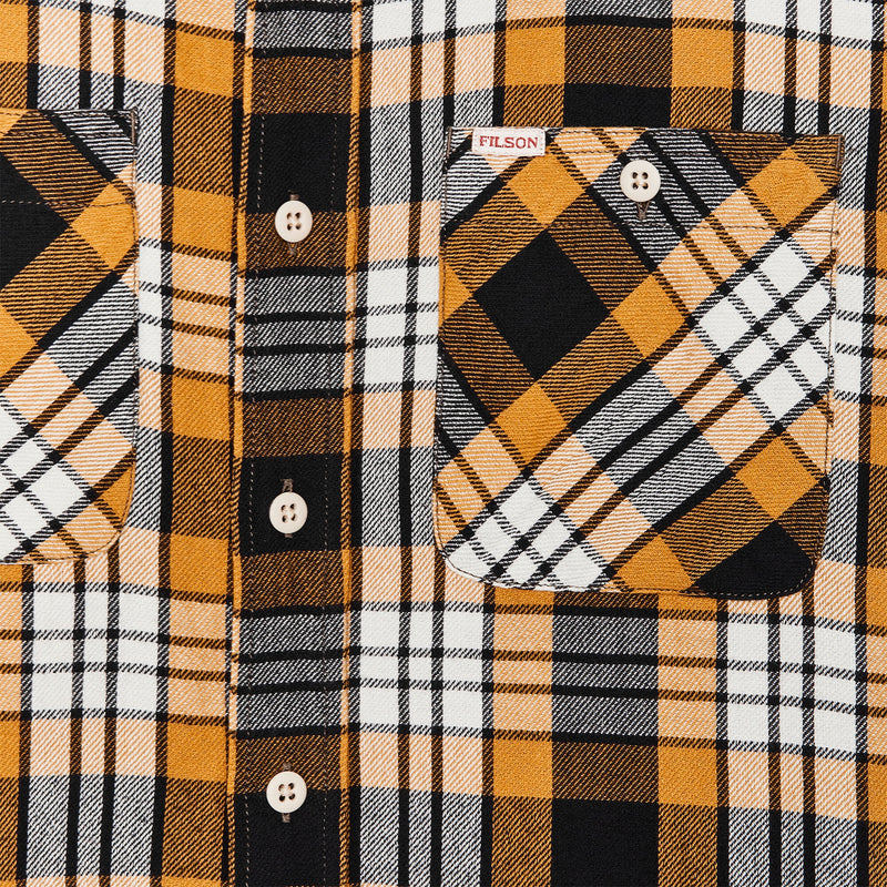 The rangeland flannel shirt von Filson | Yellow / faded black plaid (Orange)
