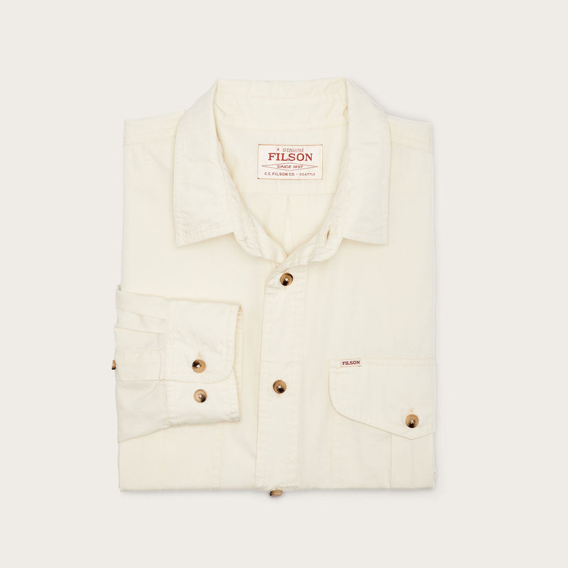 Filson's washed feather cloth shirt by Filson | Ivory (Beige)