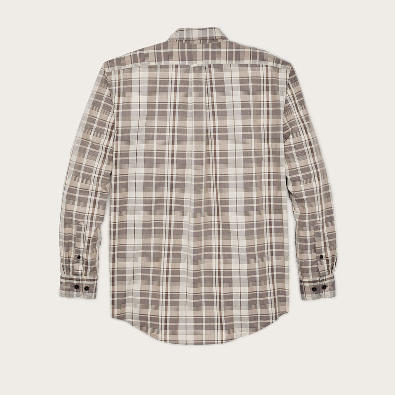 Filson's washed feather cloth shirt par Filson | Light brown / natural plaid (Brown)