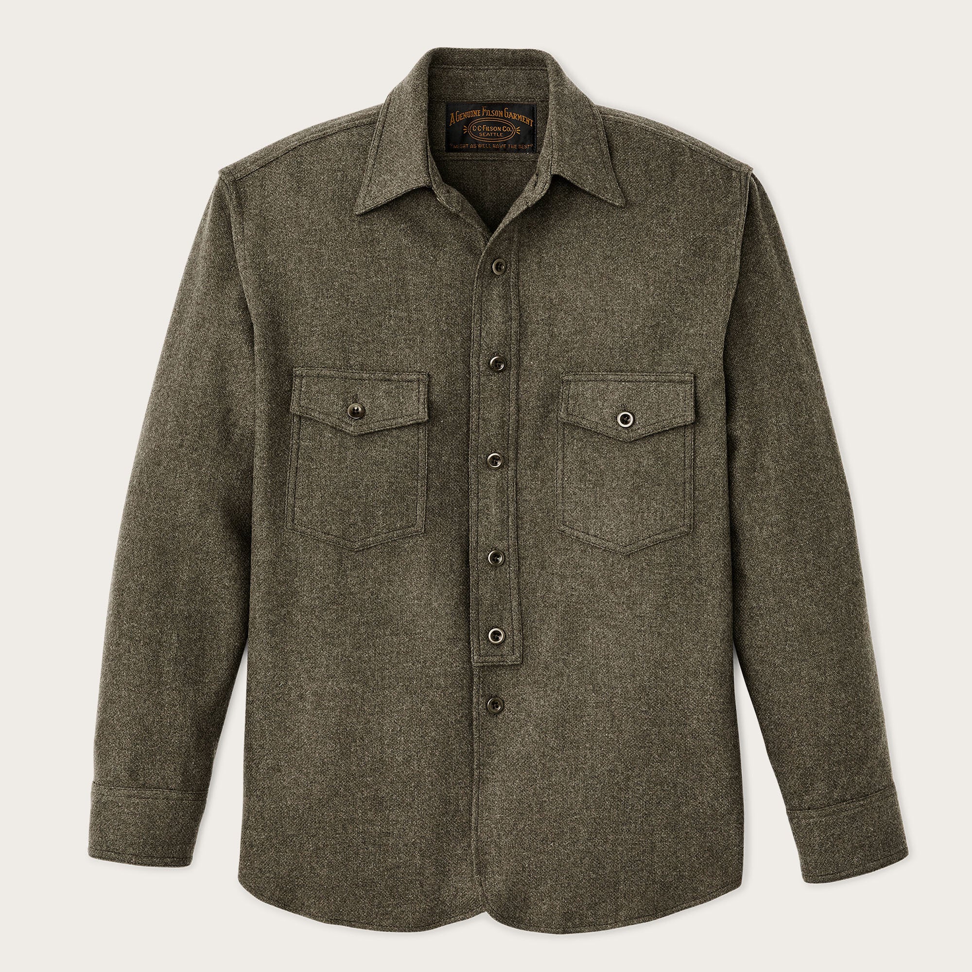 1922 archive wool shirt by Filson | Dark olive (Green)