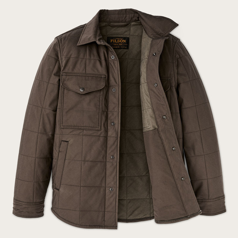 Cover cloth quilted jac-shirt by Filson | Slate black (Brown)