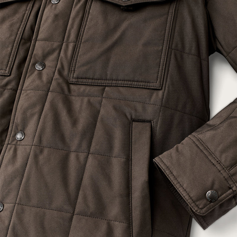 Cover cloth quilted jac-shirt by Filson | Slate black (Brown)