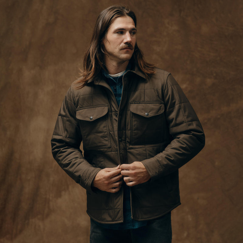 Cover cloth quilted jac-shirt by Filson | Slate black (Brown)