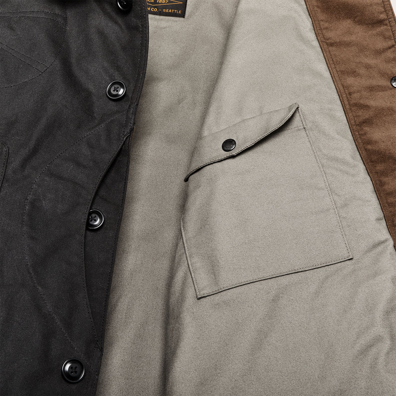 Tin cloth hunting jacket di Filson | Cinder (Grey)