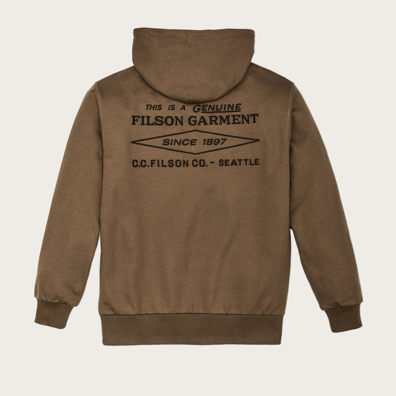 Prospector embroidered hoodie di Filson | Dark tan diamon (Brown)