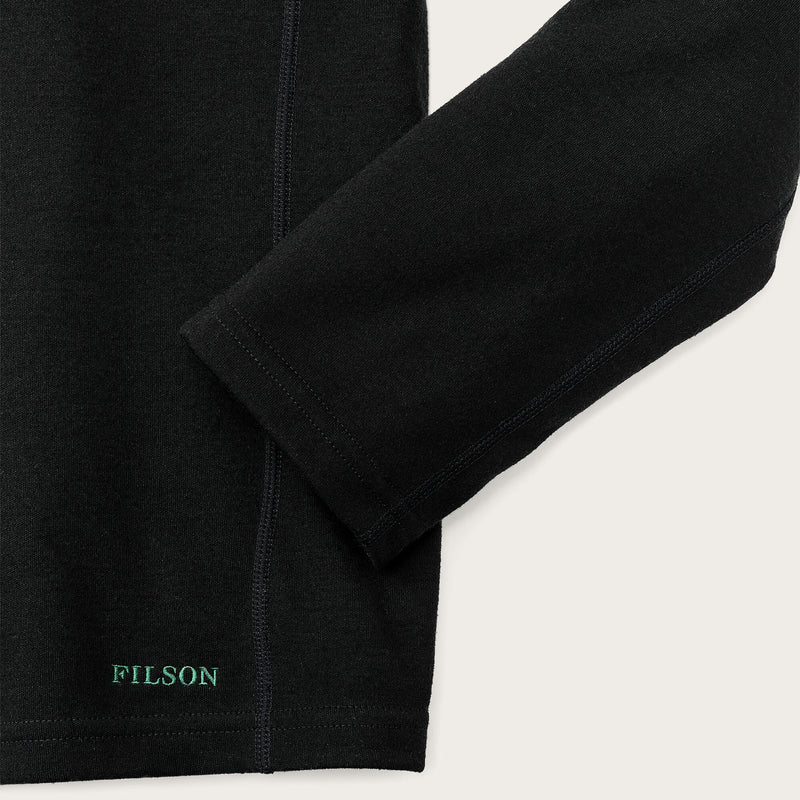 400g merino wool half-zip by Filson | Black (Black)