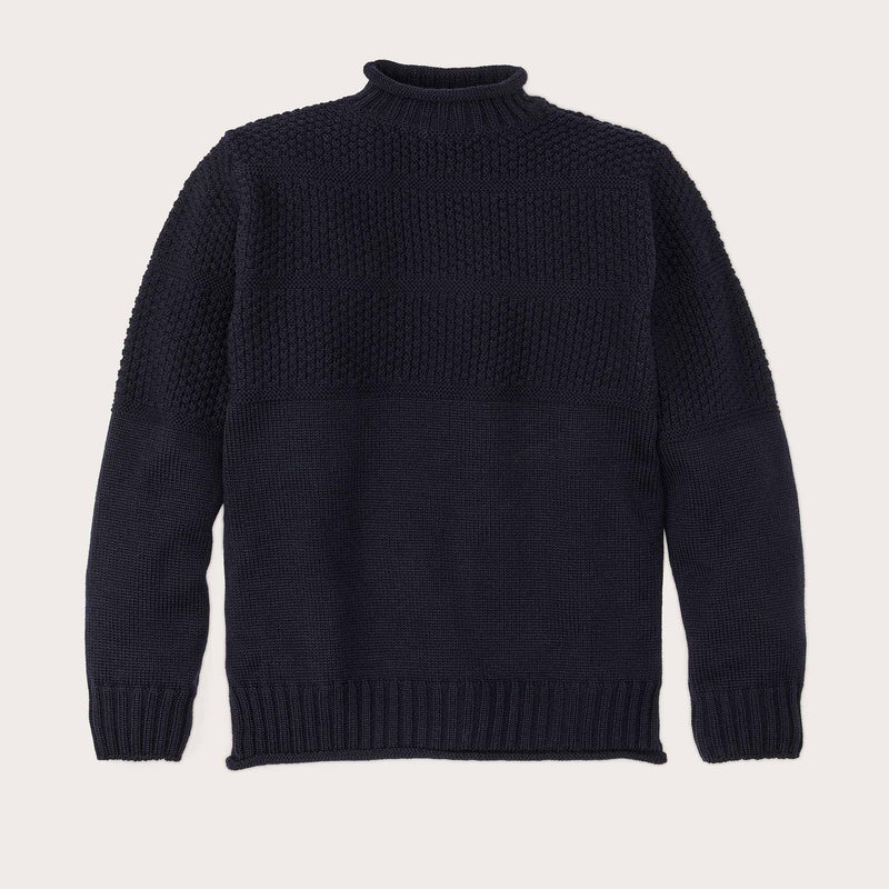 Wool roll neck fisherman's sweater di Filson | Navy (Blue)