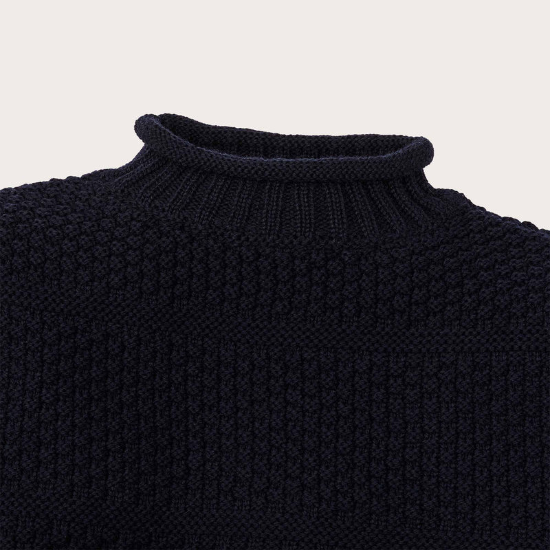 Wool roll neck fisherman's sweater di Filson | Navy (Blue)
