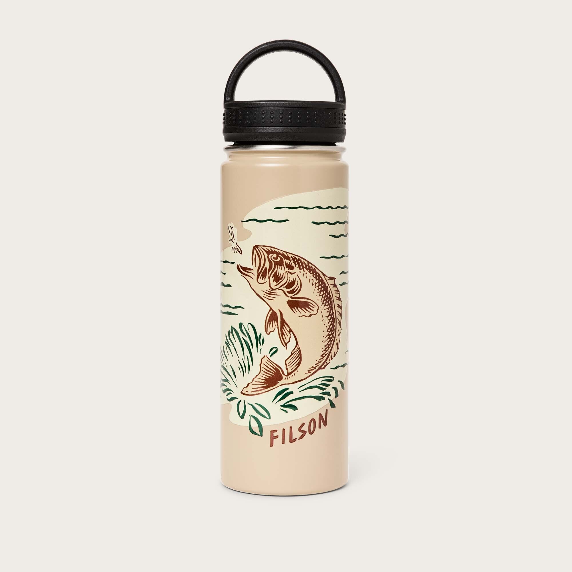 Filsonフィルソン　Water Bottle 水筒 Insulated water bottle by Filson | Safari / fish (Beige)