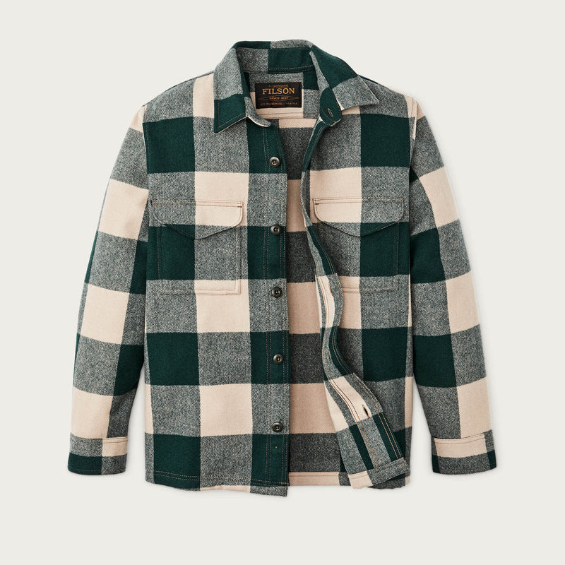 Wool jac-shirt by Filson | Pine / beige check (Beige)