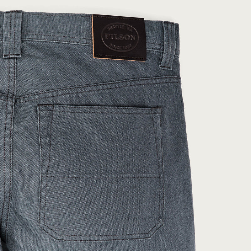 Dry tin cloth 5-pocket pants by Filson | Storm blue (Grey)