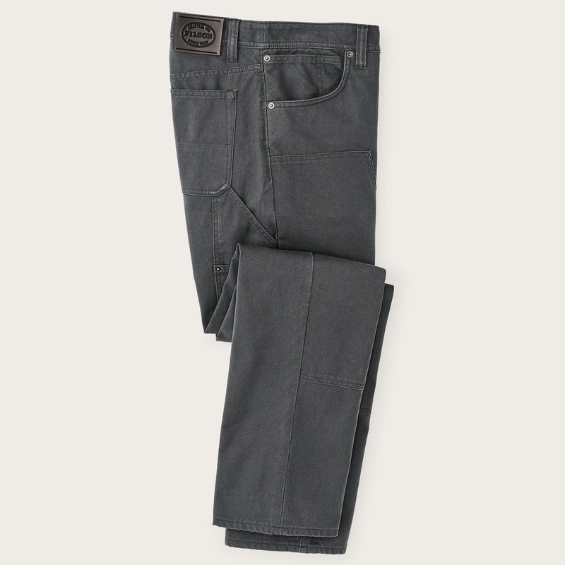 Dry tin cloth double front pants by Filson | Raven (Black)