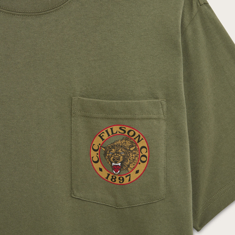Frontier graphic t-shirt par Filson | Four leaf clover/beige/red (Green)