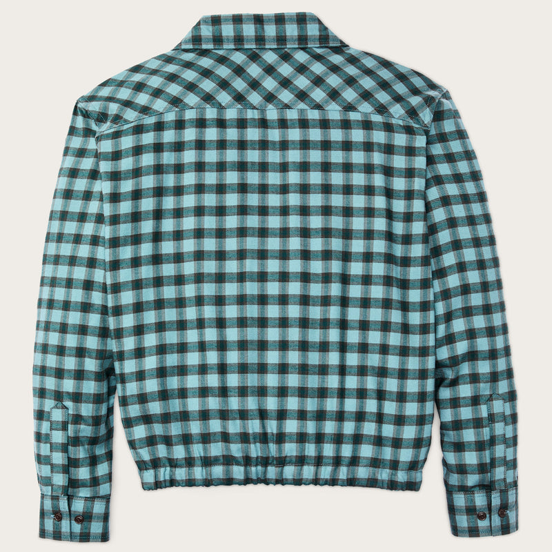 Women’s gathered hem shirt by Filson | Blue / navy plaid (Blue)
