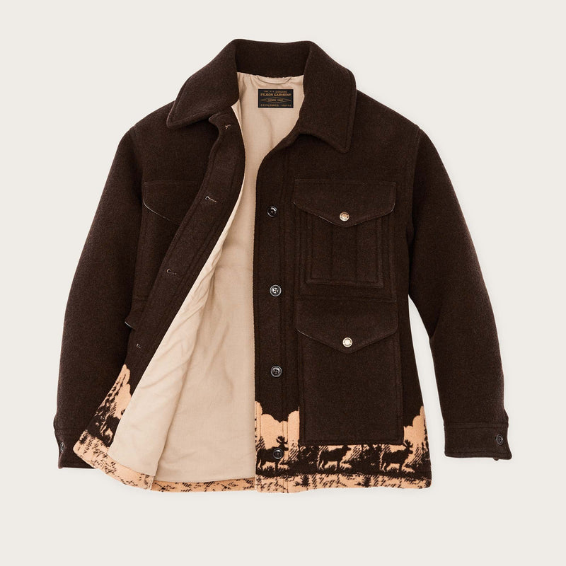 Women's jacquard wool cruiser jacket par Filson | Brown khaki m (Brown)