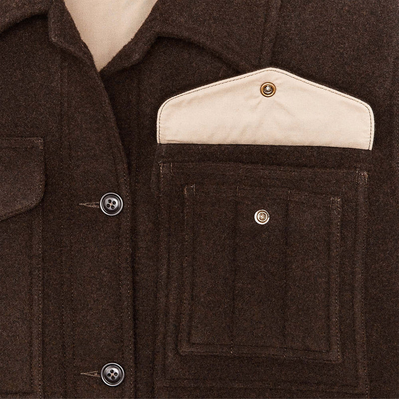 Women's jacquard wool cruiser jacket par Filson | Brown khaki m (Brown)