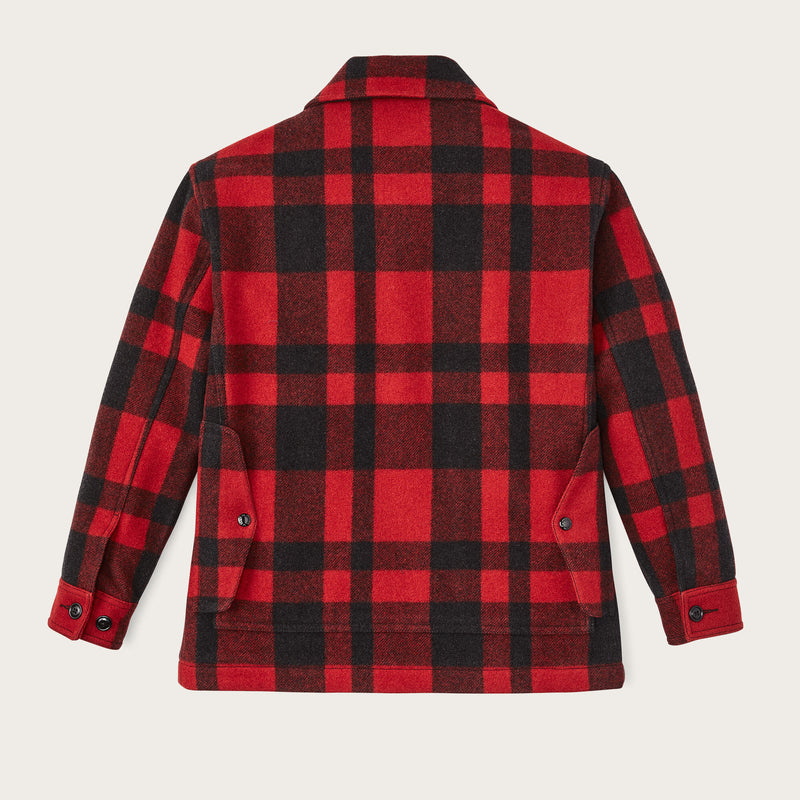 Women's mackinaw wool cruiser jacket par Filson | Redblack plaid (Red)