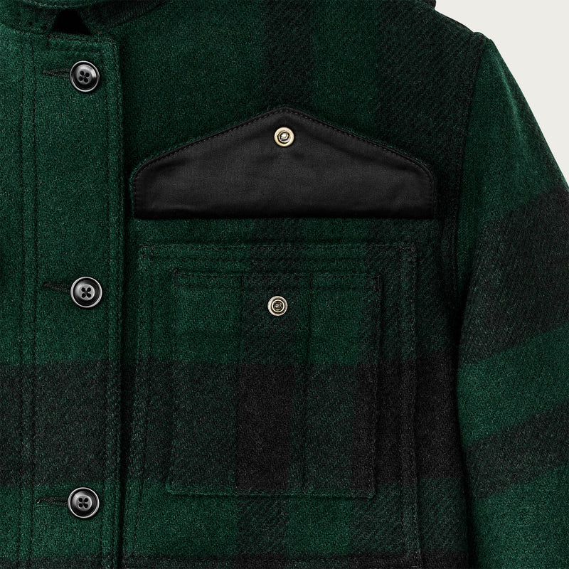 Women's wool long cruiser coat di Filson | Otter green b (Green)