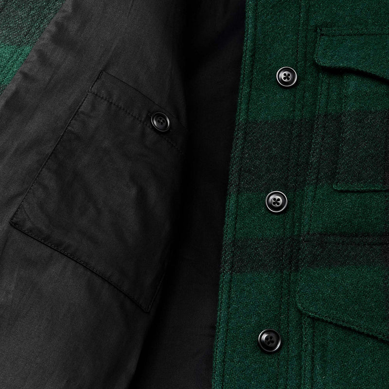 Women's wool long cruiser coat di Filson | Otter green b (Green)