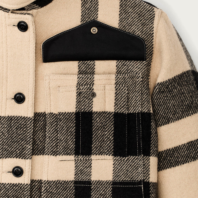 Women's wool long cruiser coat von Filson | Natural black (Beige)