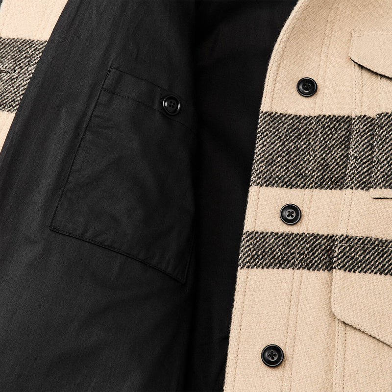 Women's wool long cruiser coat von Filson | Natural black (Beige)