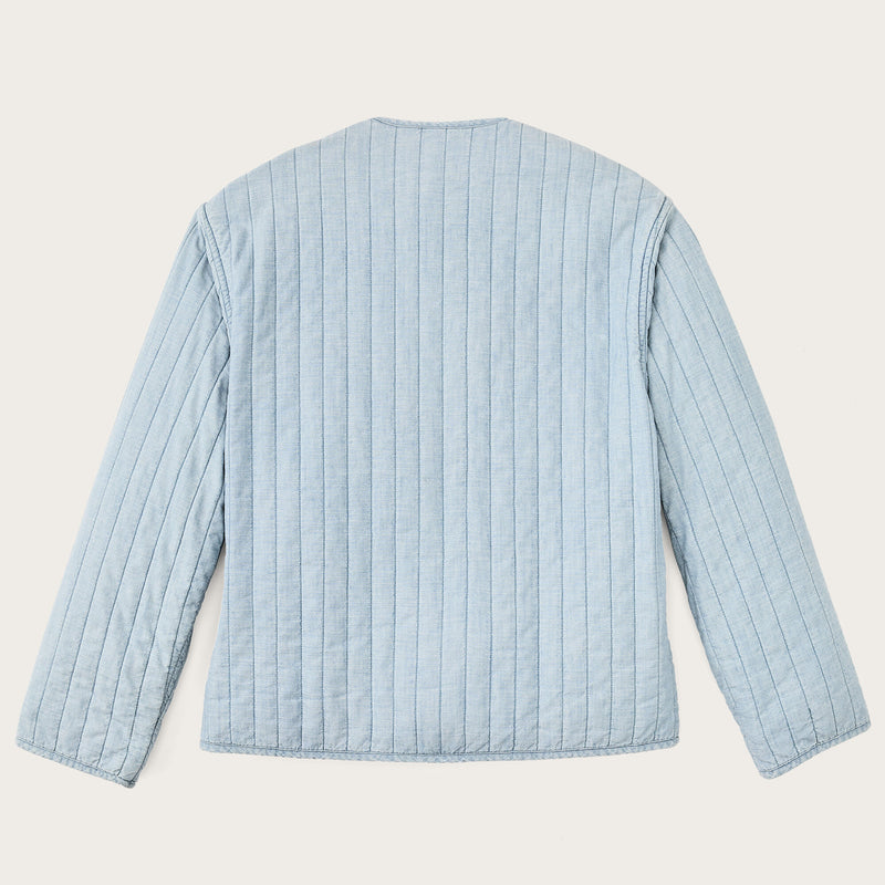 Gesteppte damenjacke aus chambray-stoff von Filson | Light indigo chambray (Blue)