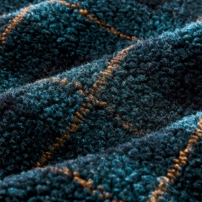 Women’s pile fleece popover by Filson | Blue / black plaid (Blue)