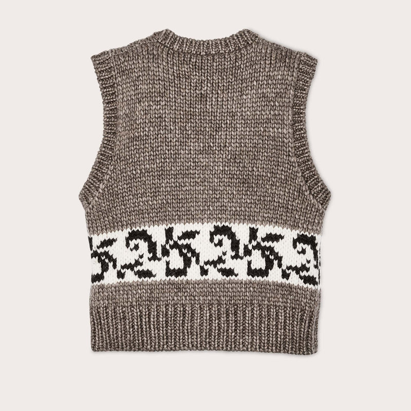 Women's wool vest by Filson | Gray/floral (Grey)