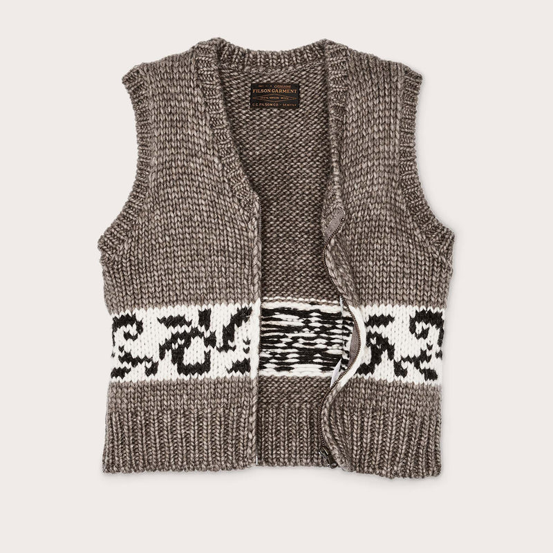 Women's wool vest by Filson | Gray/floral (Grey)