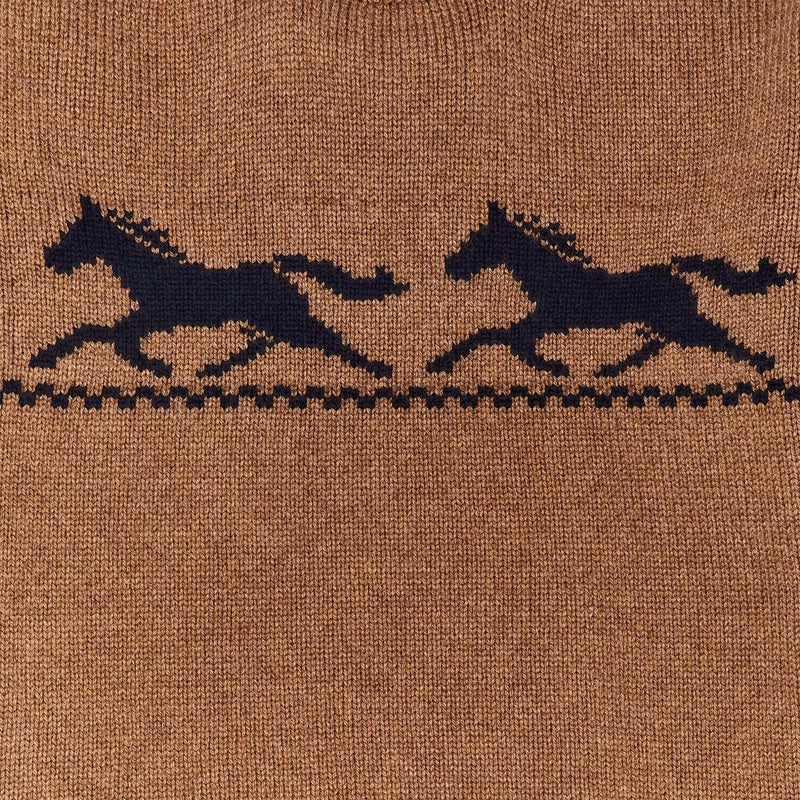 Women's wool crewneck sweater di Filson | Mustard horse (Brown)