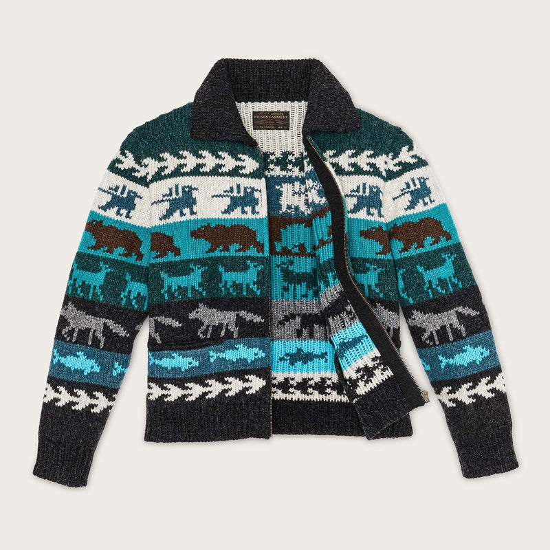 Women's fair isle cardigan di Filson | Animal multi (Multicolour)